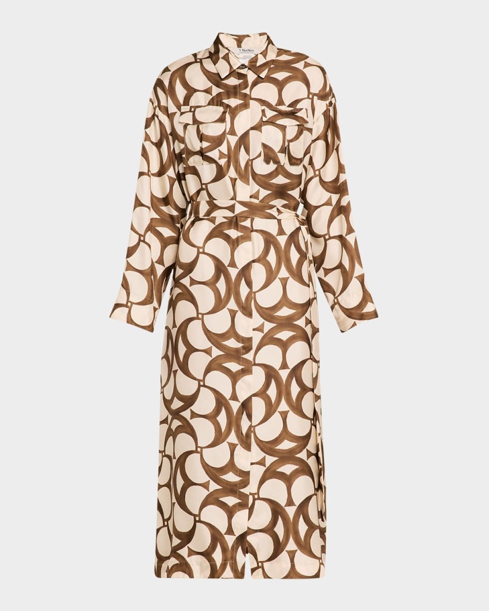 Ileana Belted Silk Shirtdress